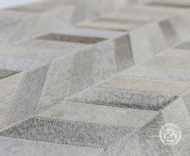 Grey - 22 X 34" Designer Rug - Chevron