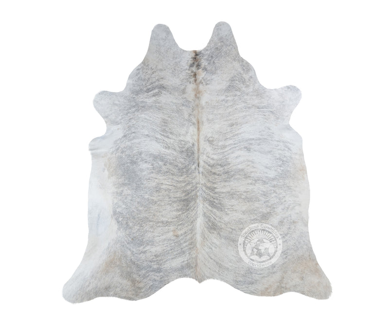 Brindle Light Grey Beige Cowhide Rug