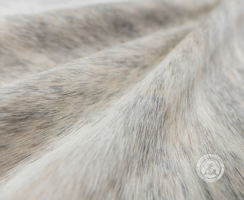 Brindle Light Grey Beige Cowhide Rug