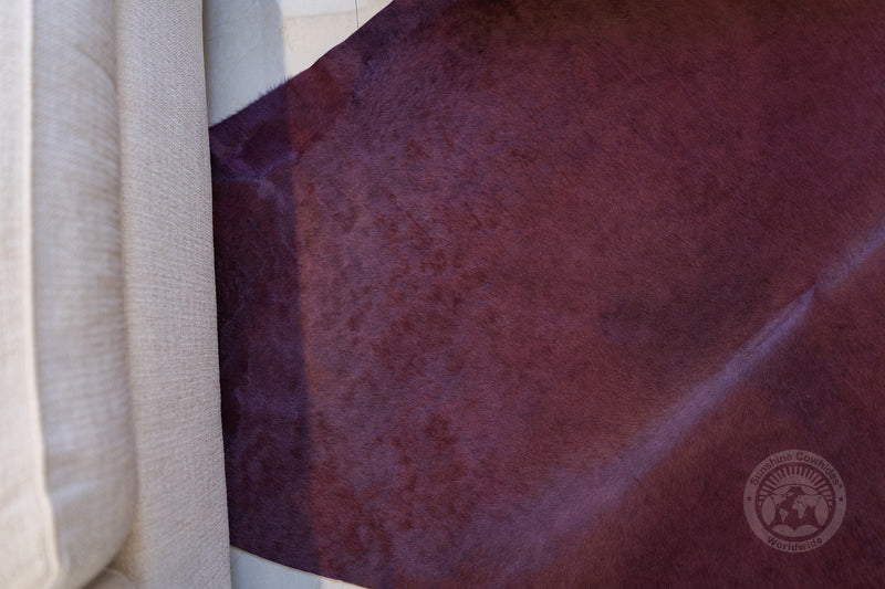 Dyed Eggplant Cowhide Rug