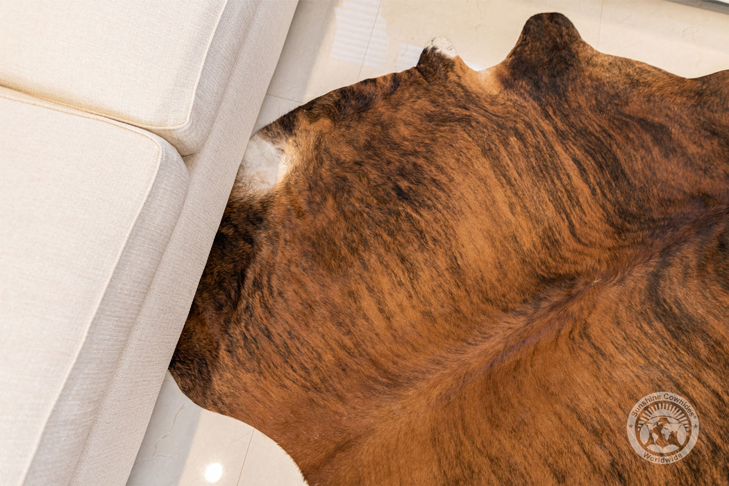 Brindle Reddish Cowhide Rug