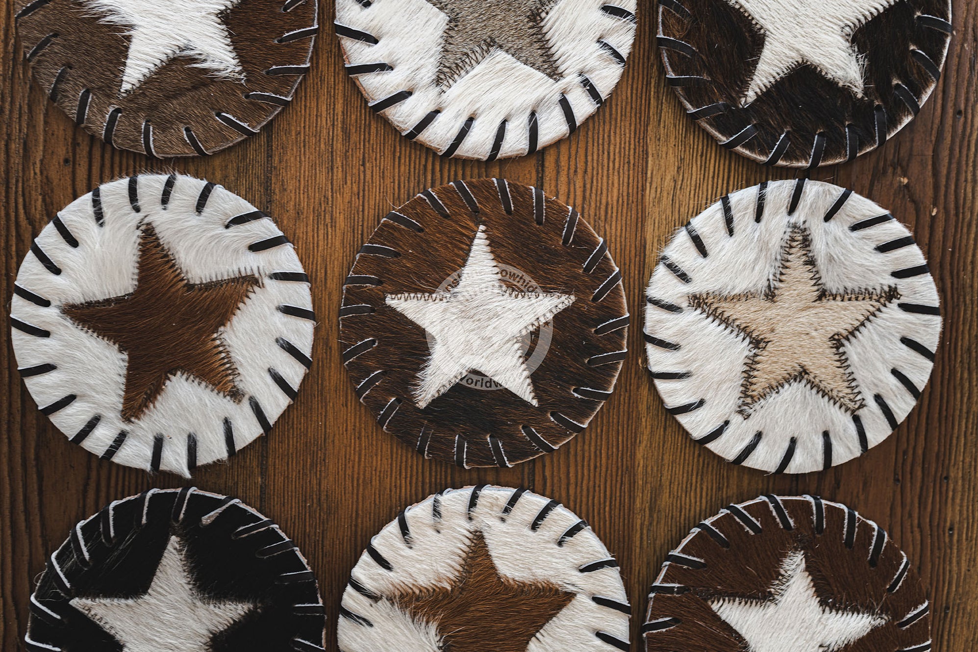 Cowhide Coaster Star — Luxury Cowhides