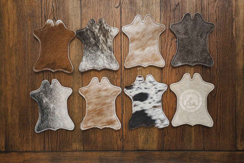Cowhide Coaster Hide Shape - Plain