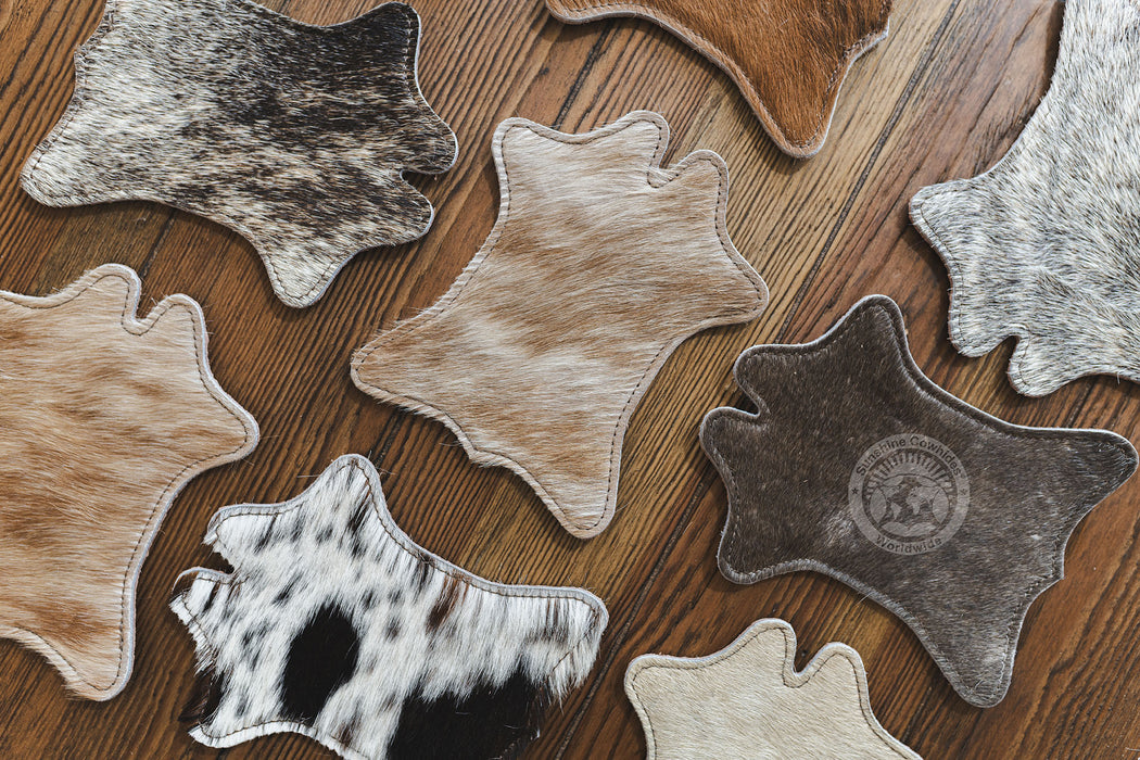 Cowhide Coaster Hide Shape - Plain โ Luxury Cowhides
