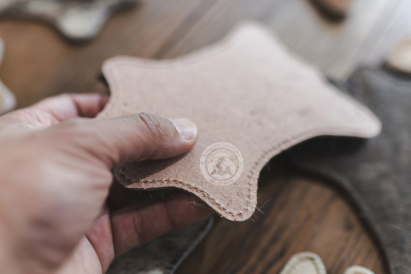 Cowhide Coaster Hide Shape - Plain