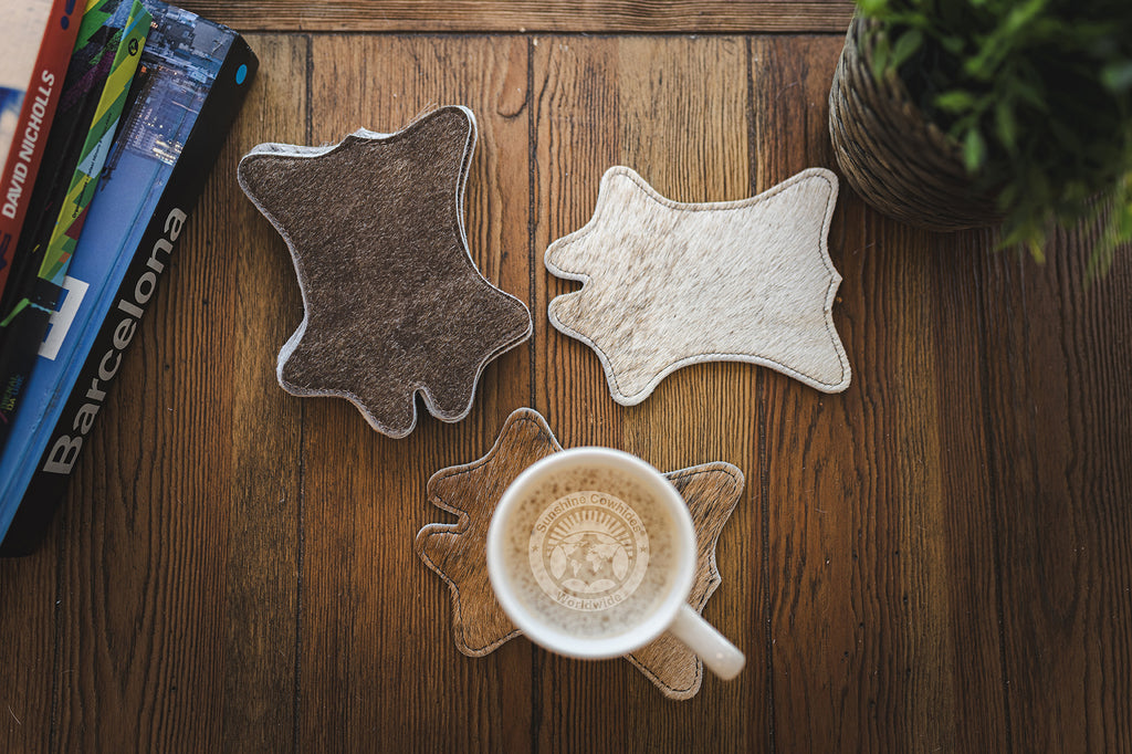 Cowhide Coaster Hide Shape - Plain — Luxury Cowhides