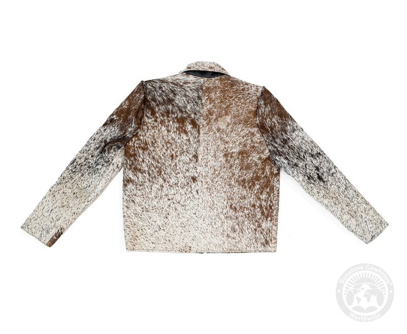 Cowhide Hair-On Jacket - Salt and Pepper Tricolor