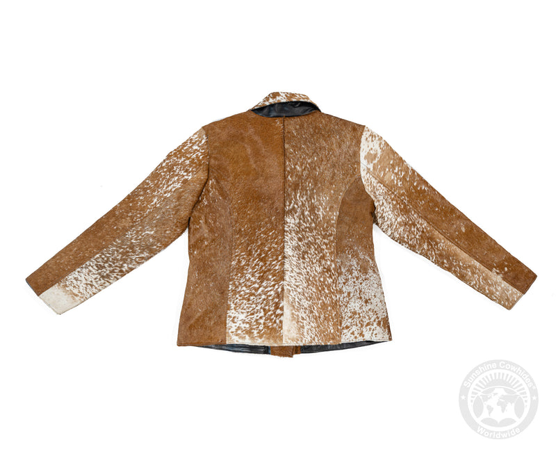 Cowhide Hair-On Jacket - Brown and White