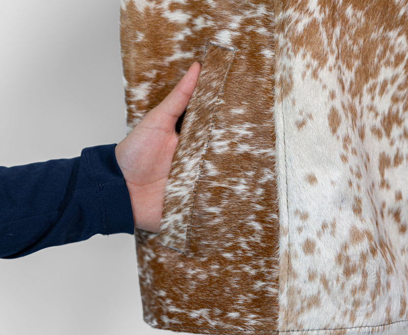 Cowhide Hair-On Jacket - Brown and White
