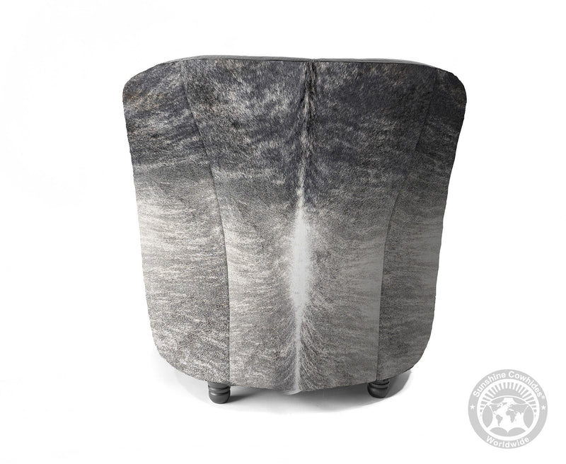 Custom Barrel Chair with Hair On Cowhide Accents