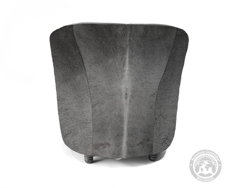 Custom Barrel Chair with Hair On Cowhide Accents