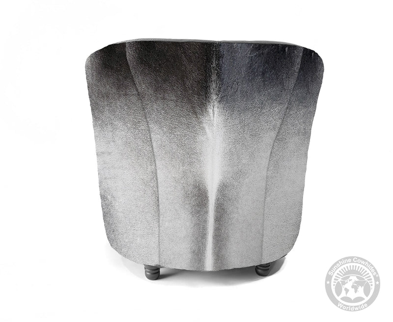 Custom Barrel Chair with Hair On Cowhide Accents