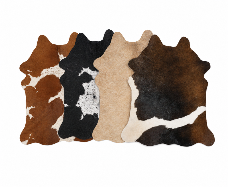 Cowhide Placemats – Set of 4 - Assorted Tones