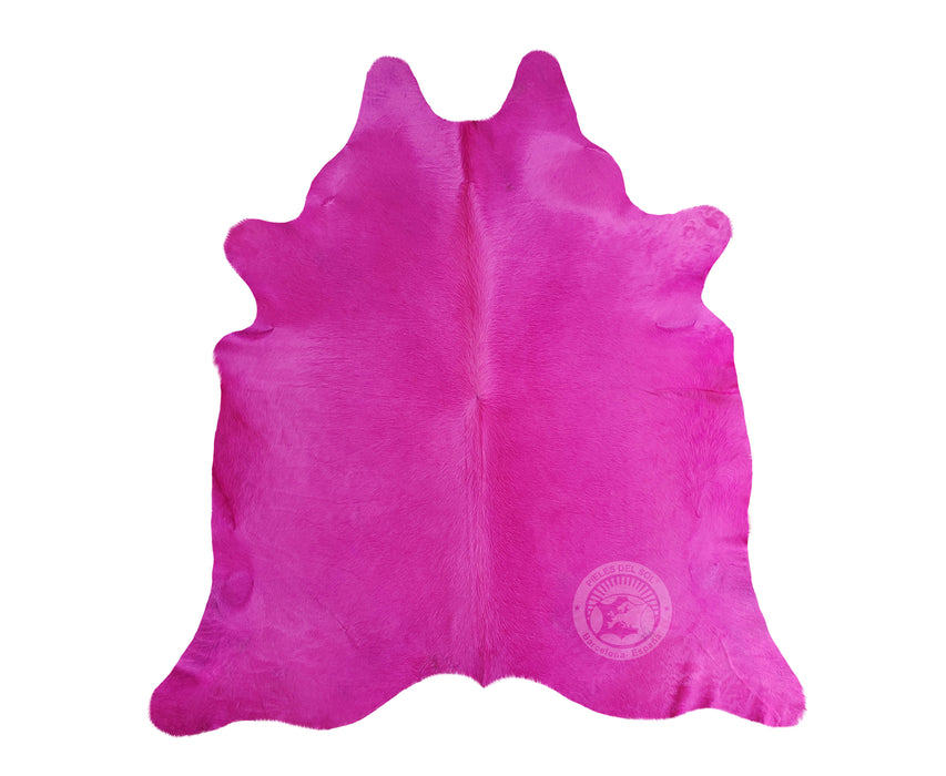 Dyed Pink Cowhide Rug