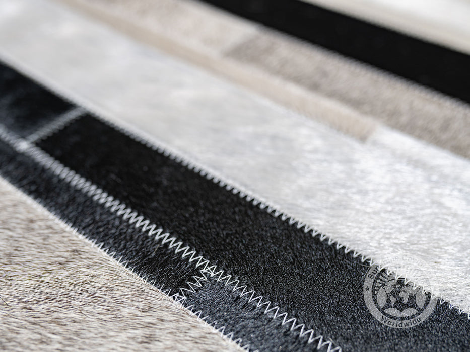 Black/Grey/White - Designer Rugs - Stripes