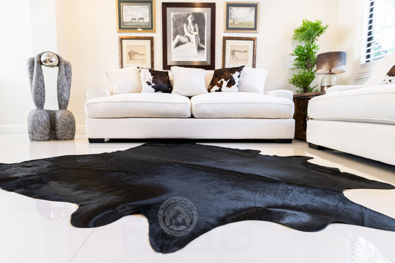 Black Cowhide Rug