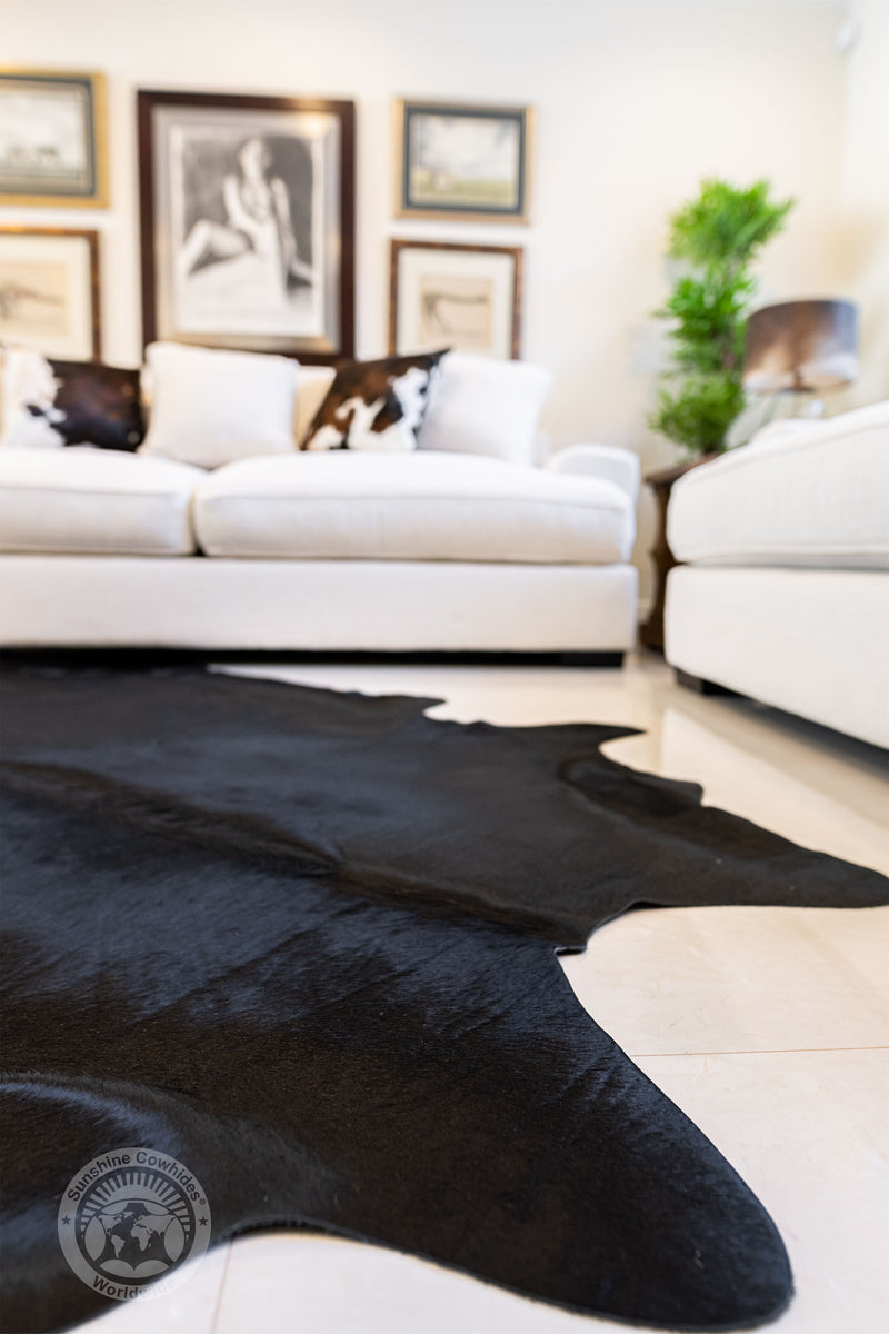 Black Cowhide Rug