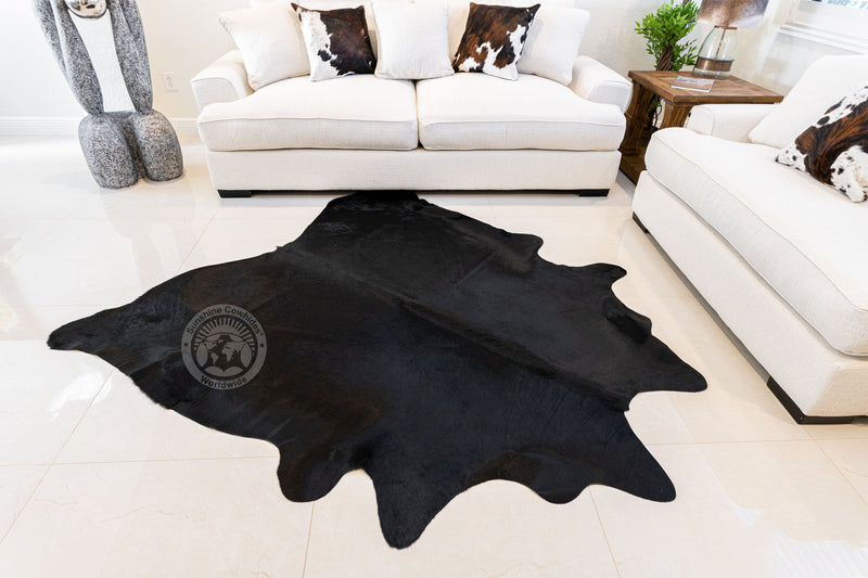 Black Cowhide Rug