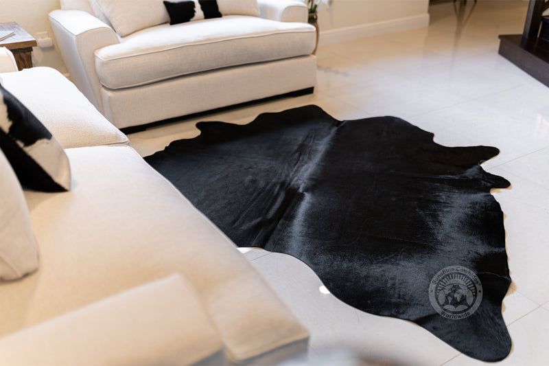 Black Cowhide Rug