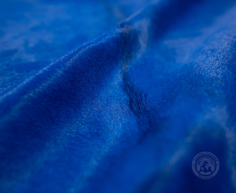 Dyed Navy Blue Cowhide Rug