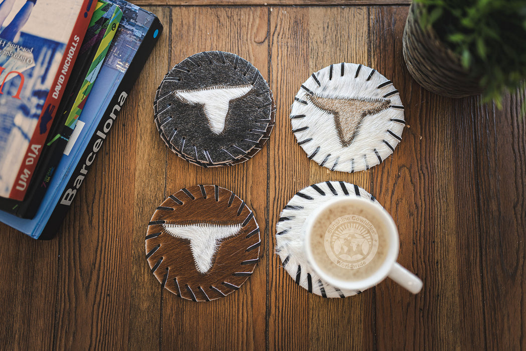 Assorted Cowhide Coasters