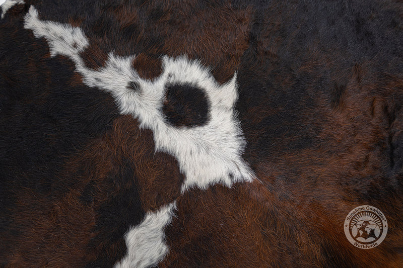 Brindle White Backbone Cowhide Rug