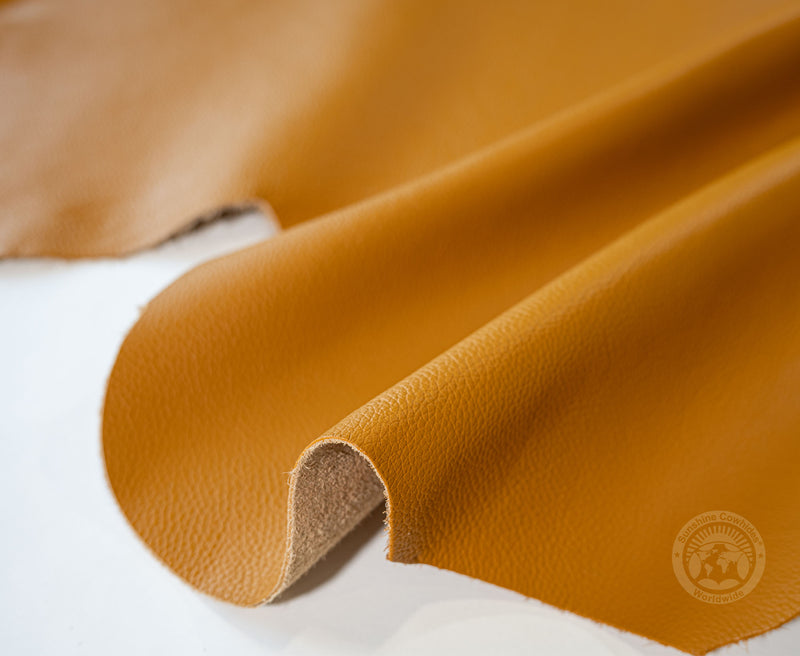 Premium Leather Sheet - Yellow Tones
