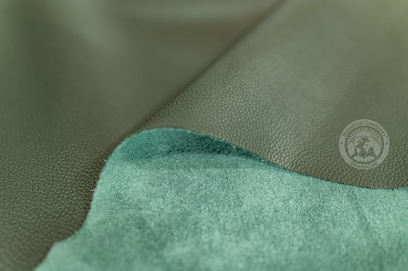 Premium Leather Sheet - Olive Green