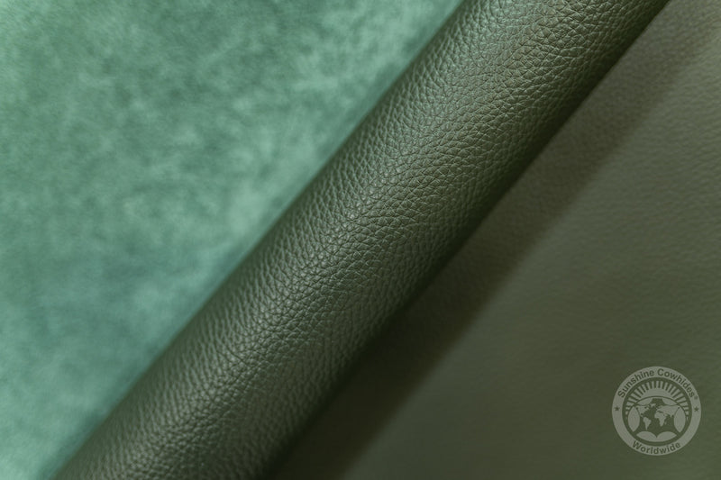 Premium Leather Sheet - Olive Green