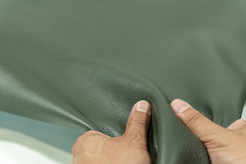 Premium Leather Sheet - Olive Green