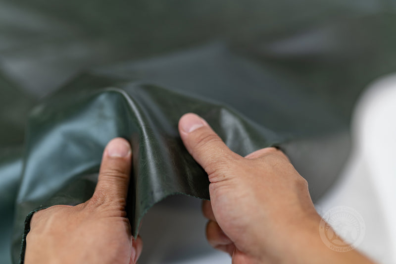 Premium Leather Sheet - Olive Green