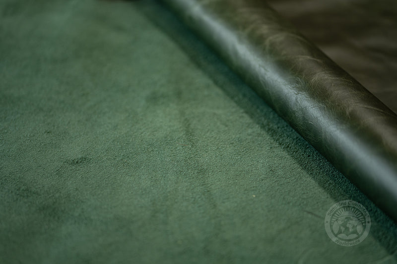Premium Leather Sheet - Olive Green