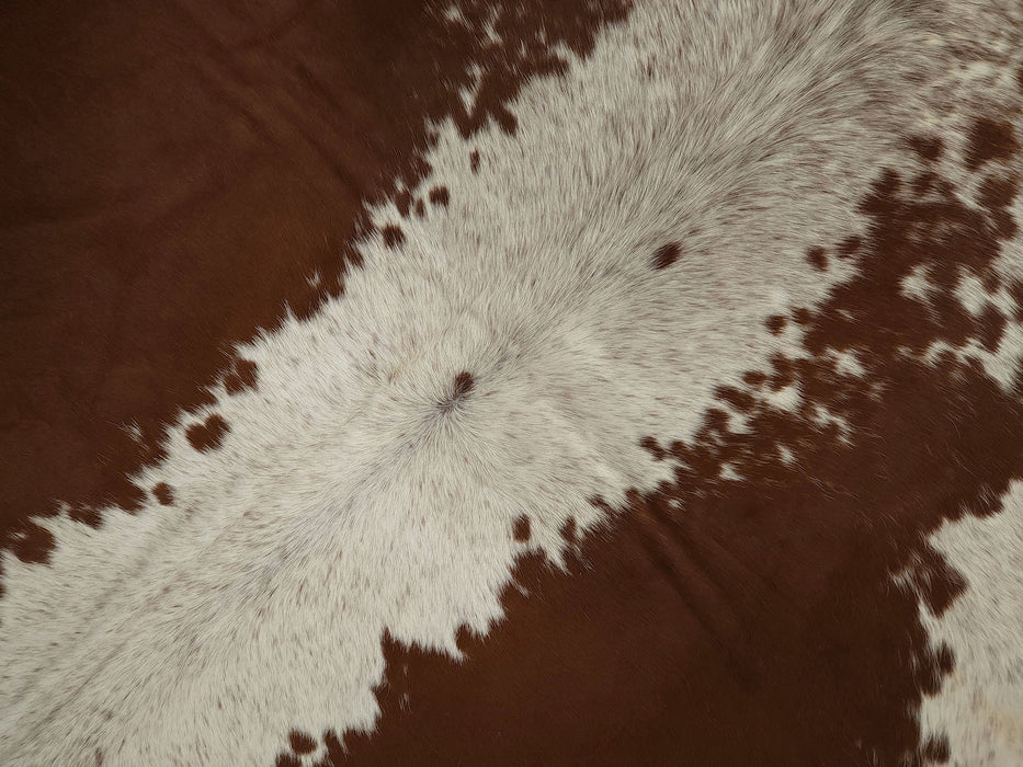 Premium Brazilian Brindle Cowhide Rug Size 6.9 X 8.4 ft
