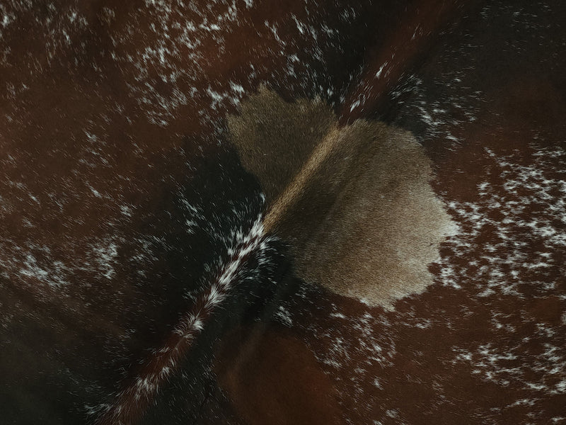 Premium Brazilian Brindle Cowhide Rug Size 7.8 X 8.3 ft