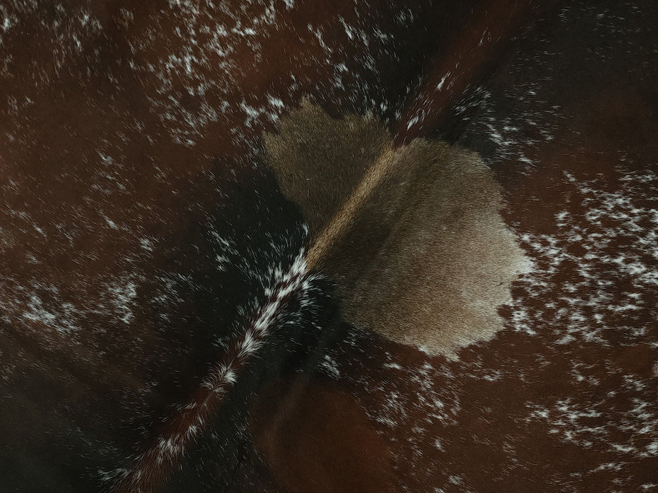 Premium Brazilian Brindle Cowhide Rug Size 7.8 X 8.3 ft