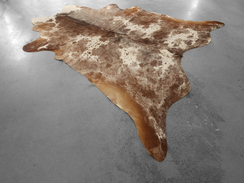 Premium Brazilian Brindle Cowhide Rug Size 7.8 X 8.3 ft