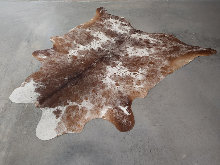 Premium Brazilian Brindle Cowhide Rug Size 7.8 X 8.3 ft