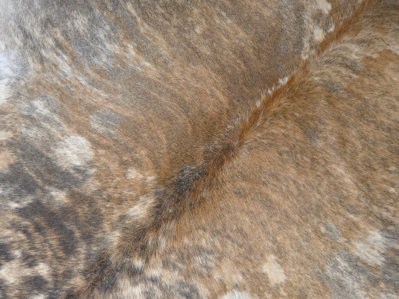 Premium Brazilian Brindle Cowhide Rug Size 7.4 X 7.4 ft