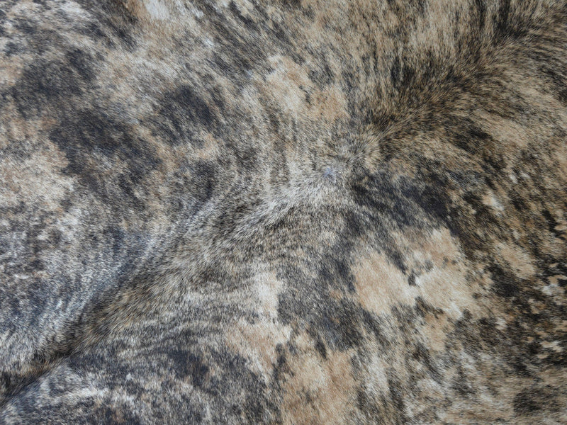 Premium Brazilian Salt and Pepper Cowhide Rug Size 7.2 X 6.2 ft