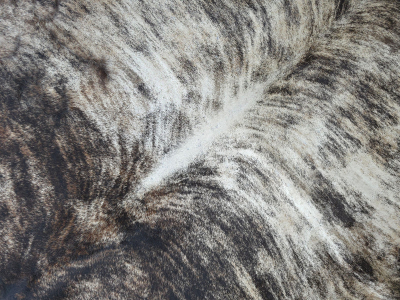 Premium Brazilian Brindle Cowhide Rug Size 7.6 X 6.7 ft