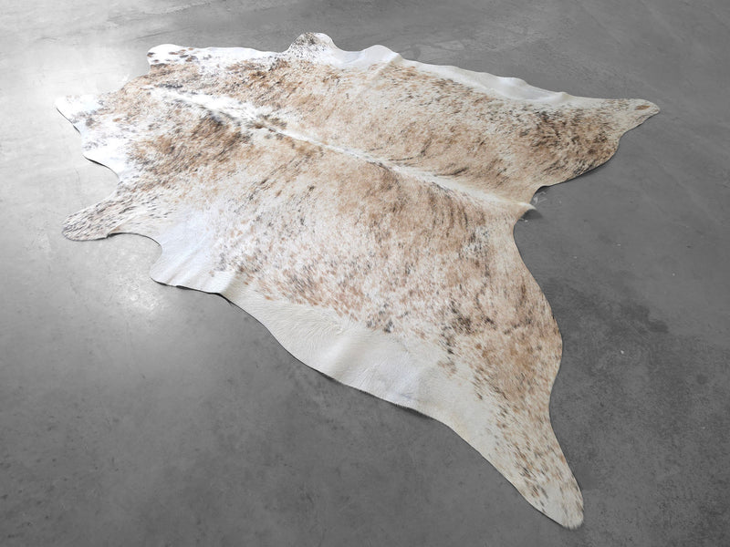 Premium Brazilian Brindle Cowhide Rug Size 7.6 X 6.7 ft