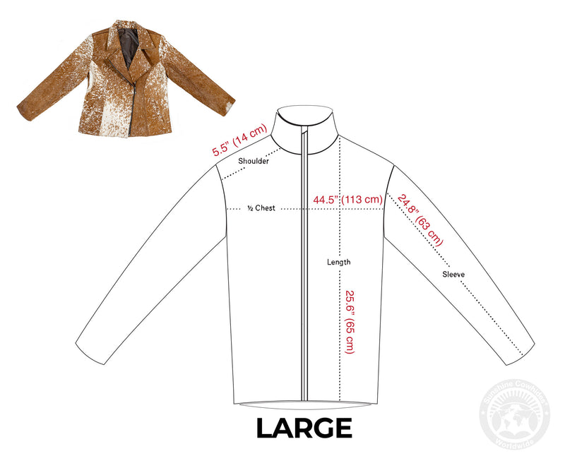 Cowhide Hair-On Jacket - Brown and White