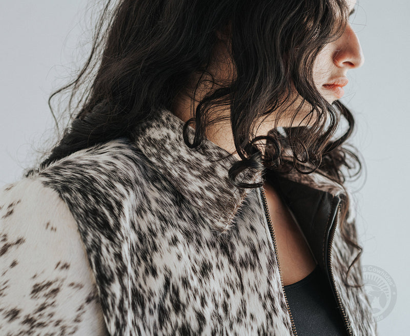 Cowhide Hair-On Jacket - Black and White