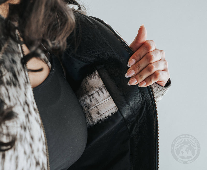 Cowhide Hair-On Jacket - Black and White