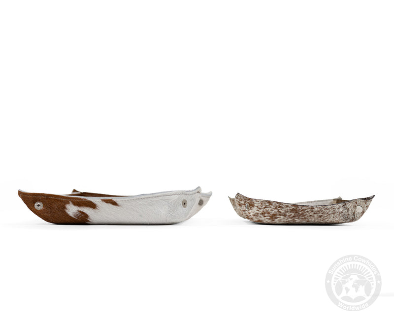 Square Cowhide Hair on Tray - Assorted Tones