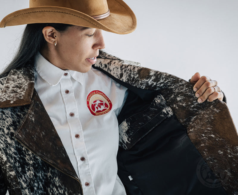 Cowhide Hair-On Jacket - Black and White Salt and Pepper