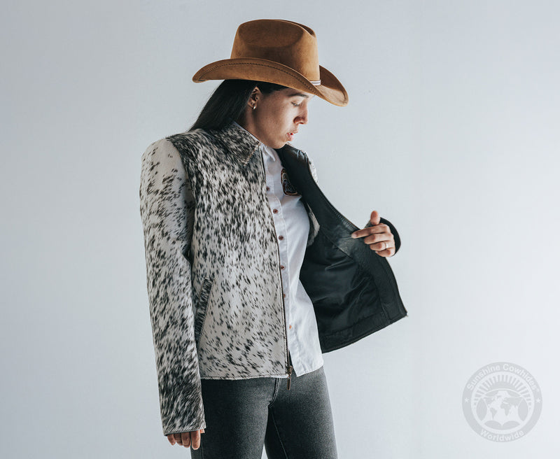Cowhide Hair-On Jacket - Black and White