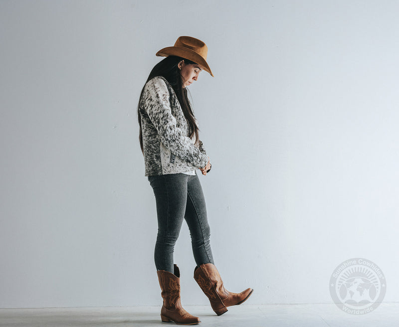 Cowhide Hair-On Jacket - Black and White