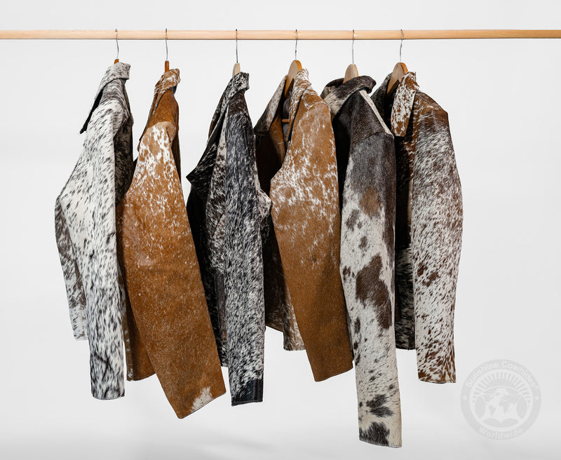 Cowhide Hair-On Jacket - Black and White Salt and Pepper