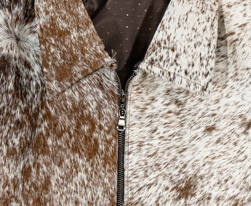 Cowhide Hair-On Jacket - Salt and Pepper Tricolor